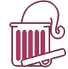 cat in garbage image icon for delete button